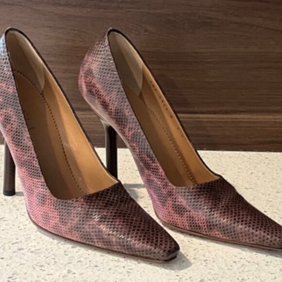 GORGEOUS Gucci Snakeskin Heels/Pumps - VINTAGE 1990's in AMAZING SHAPE - Sz 7B - Picture 3 of 11